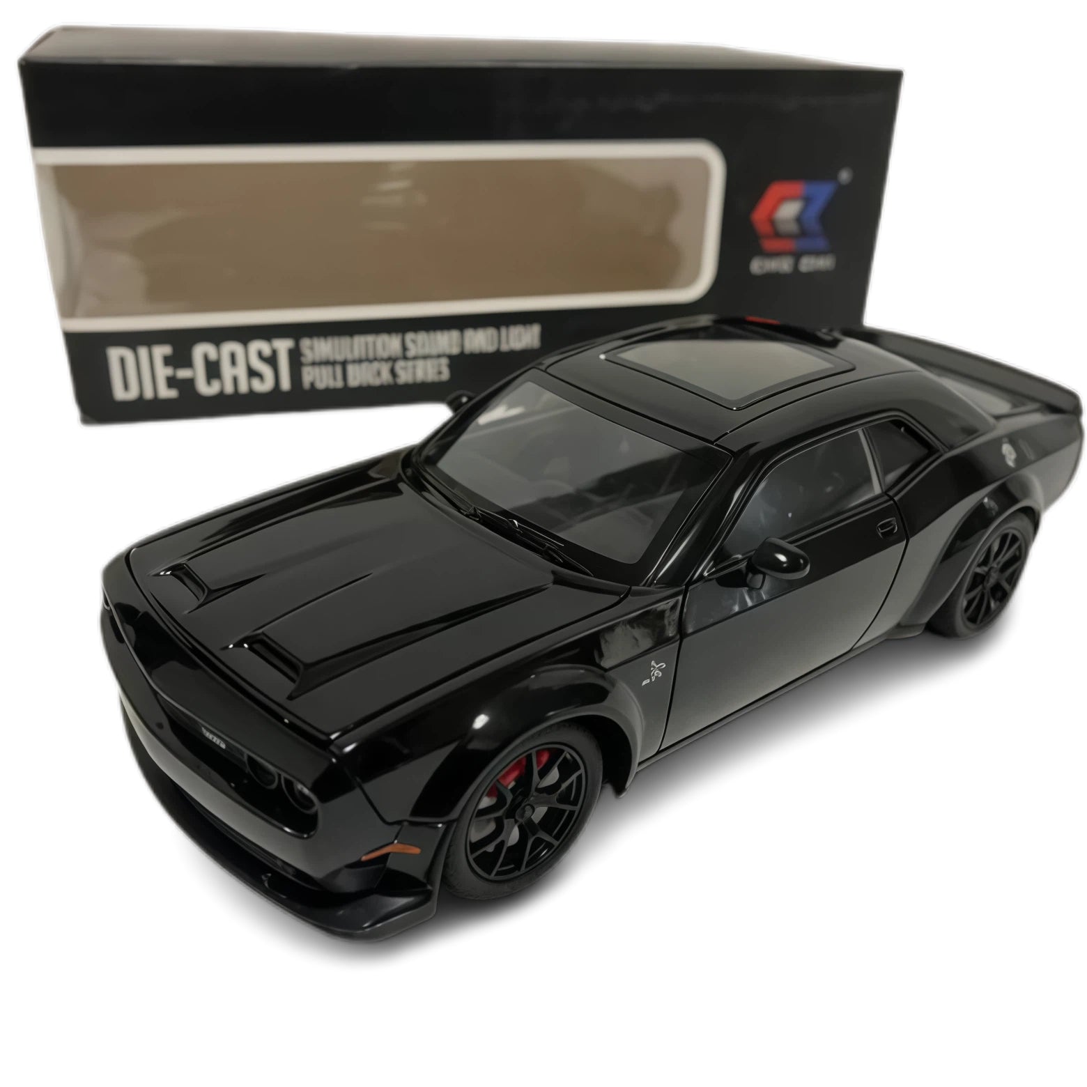 1:24 Cool Black Alloy Toy Car Model