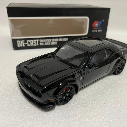 1:24 Cool Black Alloy Toy Car Model
